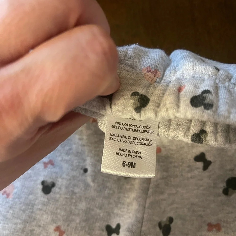 Disney Baby | Pink Matching Minnie Sweatsuit with dog | 6-9 mo